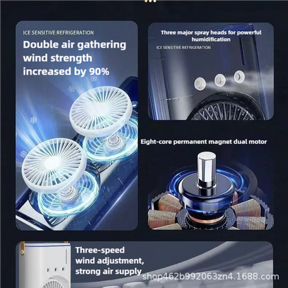 Dual-Ended Spray Fan & Rechargeable Cooler