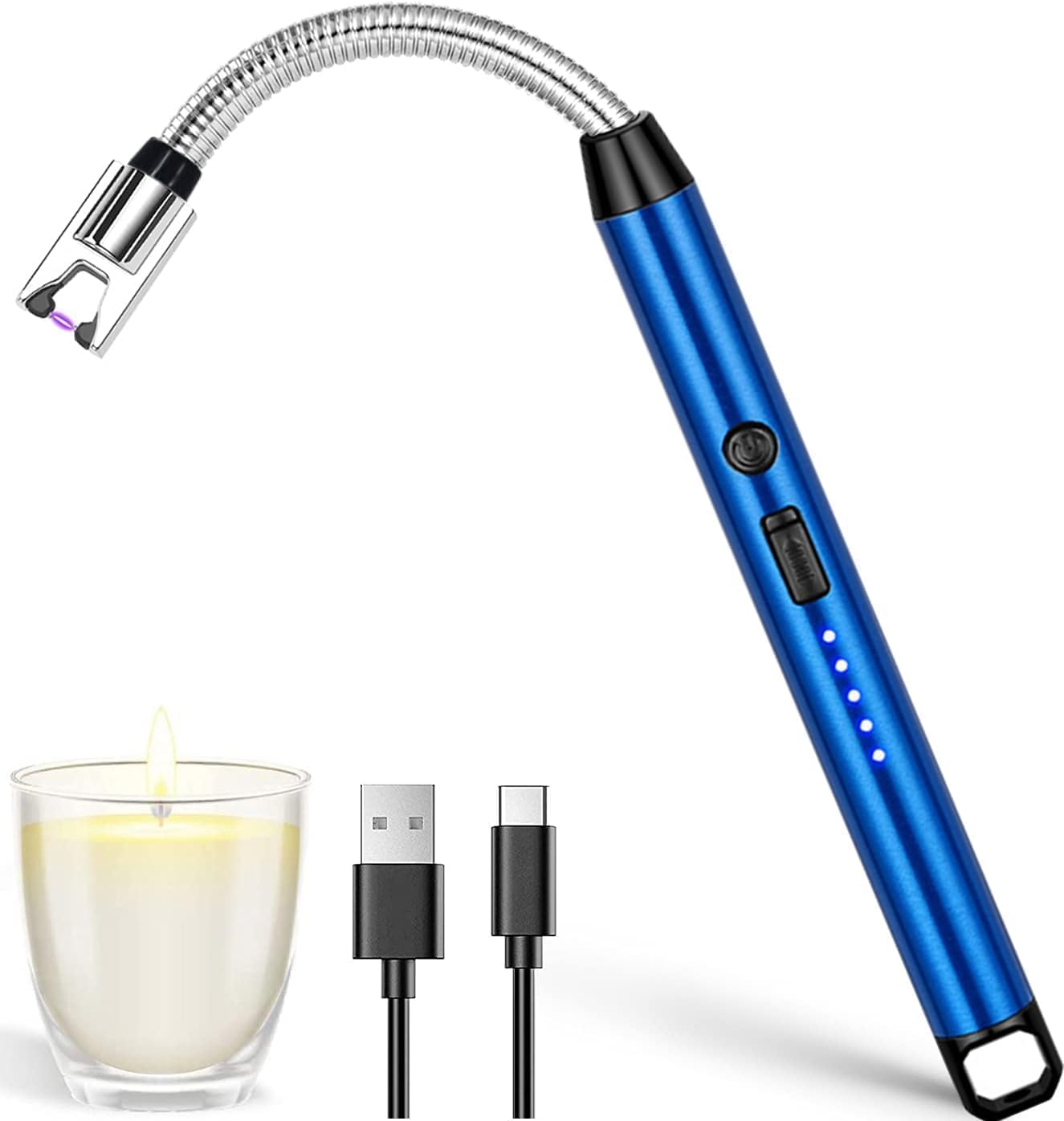 Rechargeable Electric Gas Lighter, with Flexible Neck