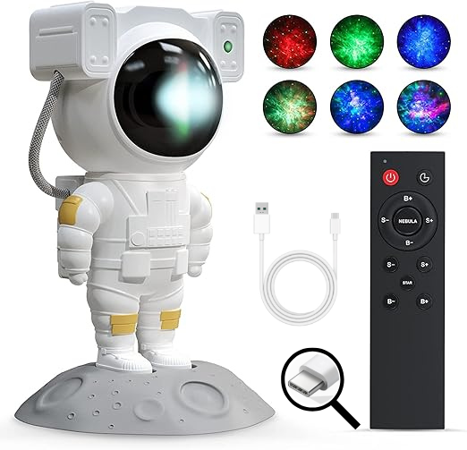 Astronaut Galaxy Projector Night Light with Remote Control