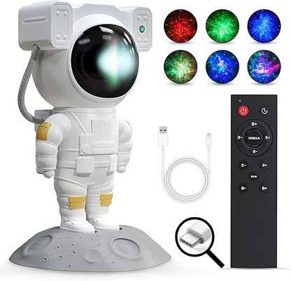 Astronaut Galaxy Projector Night Light with Remote Control
