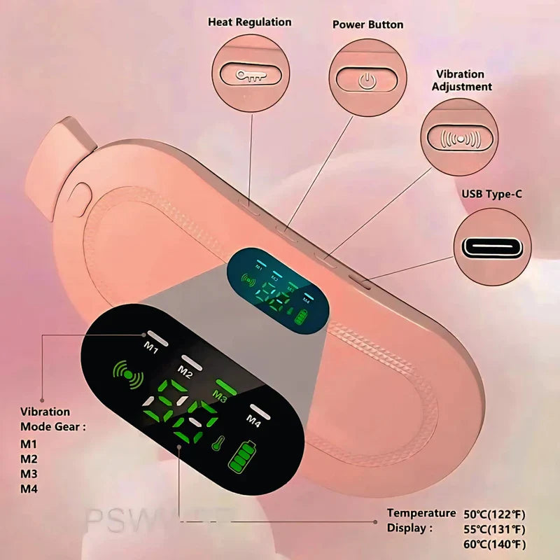 3 in 1 Period Cramp & Back Pain Relief Belt Massager